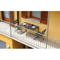 BSF-04 set balcone due sedie e tavolo pieghevole in ferro