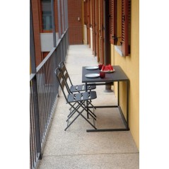 BSF-04 set balcone due sedie e tavolo pieghevole in ferro