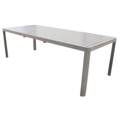 Tavolo modello portoferraio allungabile 160-240 cm piano a doghe in alluminio RTA56T