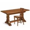 Tavolo in legno noce cm160x85 allungabile con 4 allunghe da 45cm art66
