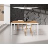 Tavolo Rovere con struttura in metallo e piano in Mdf dimensioni 160x90 con 1 allunga da 60cm art838