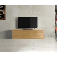 Mobile Porta TV in legno di abete effetto  dimensioni 170x45h50 2 ante e 2 cassetti art887