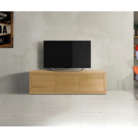 Mobile Porta TV in legno di abete effetto  dimensioni 170x45h50 2 ante e 2 cassetti art887