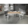 tavolo in abete spazzolato colore bicolore bianco Miele dimensioni 140x85cm allungabile con 1 allunga da 50cm art823