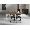 Tavolo in legno di rovere bicolore Bianco legno Noce chiaro Dimensioni 160x85 Allungabile