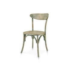 Sedia Verde Consumato Struttura in Legno Dimensioni 46x42 H85 altezza la sedile 46cm
