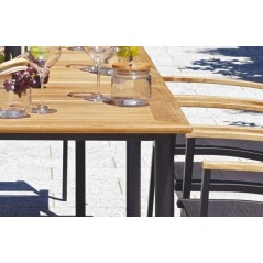 Tavolo in Teak e Alluminio modello Fuerteventura