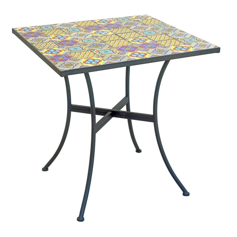 Tavolino in ferro e mosaico TTM14M